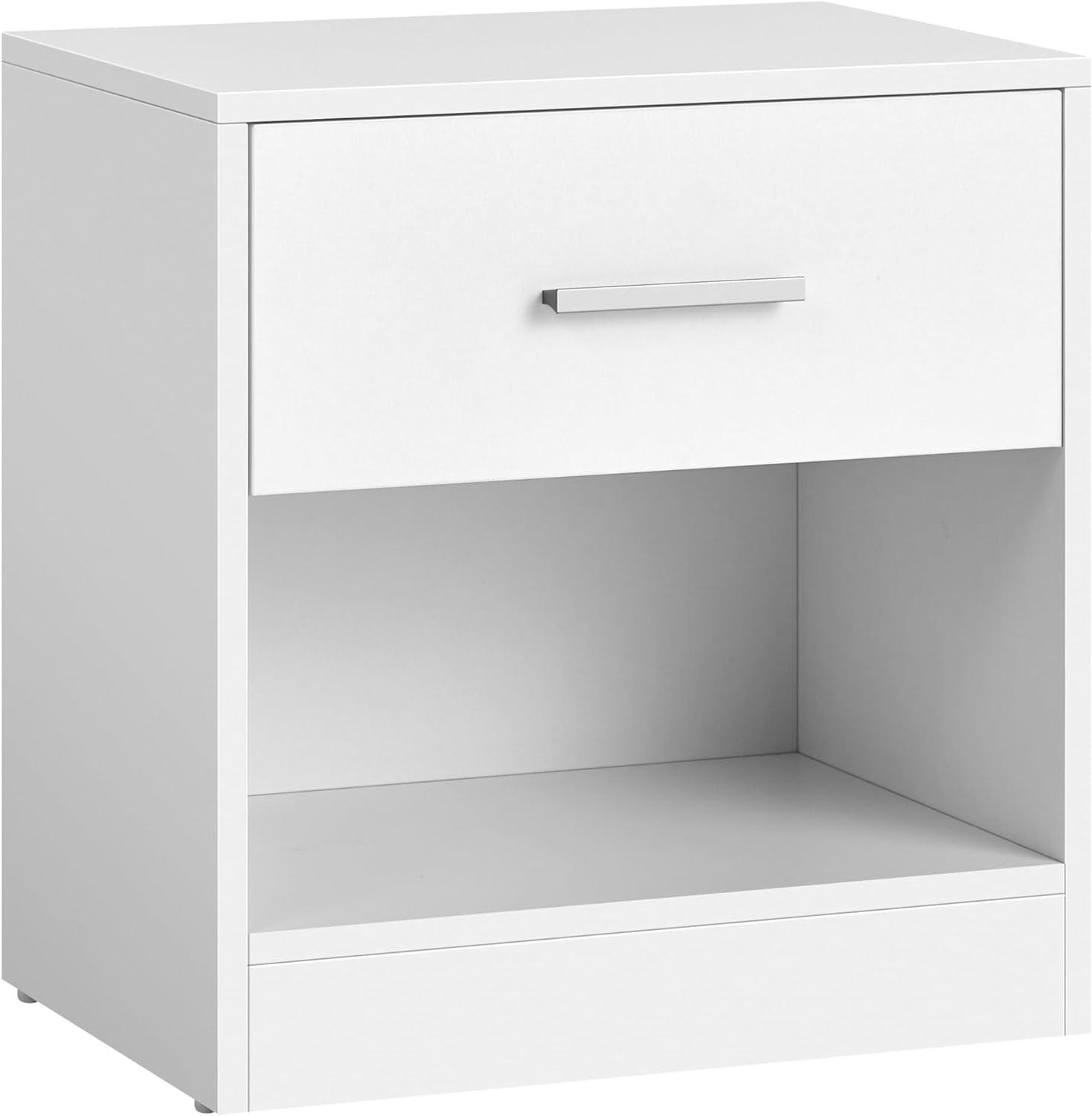 vasagle bedside table classic white