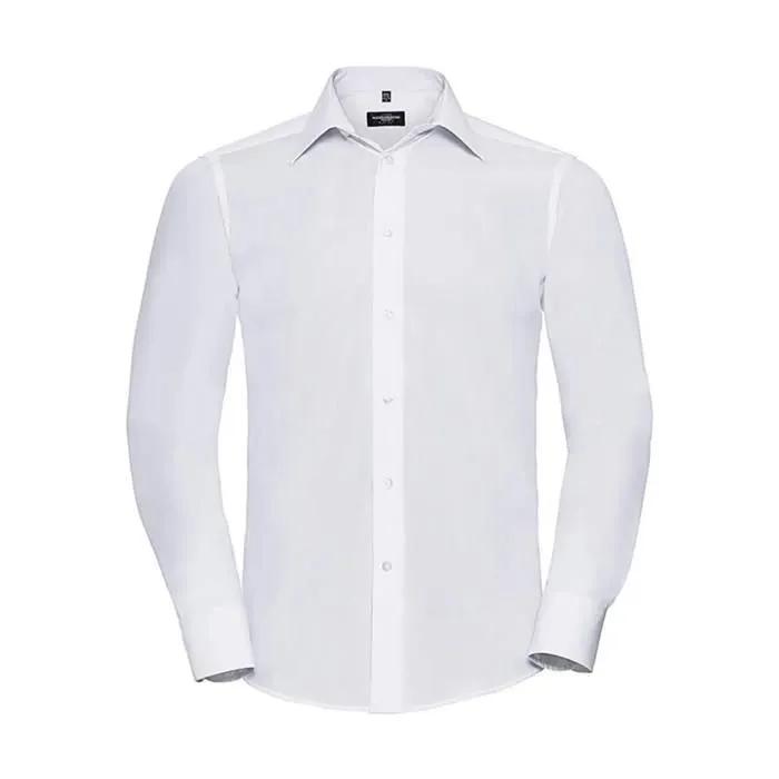 russell formal shirt tailored poplin easy care white l