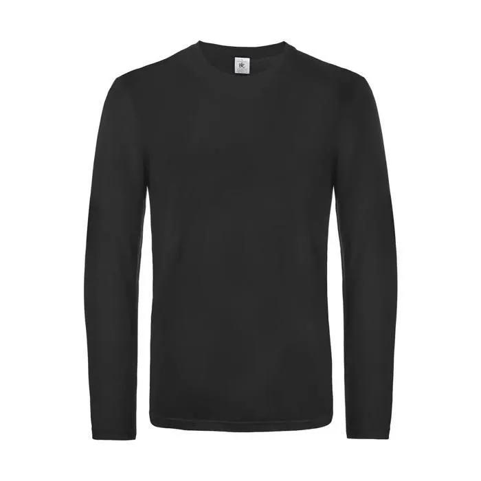 b&c long sleeve t-shirt e190 black 2xl