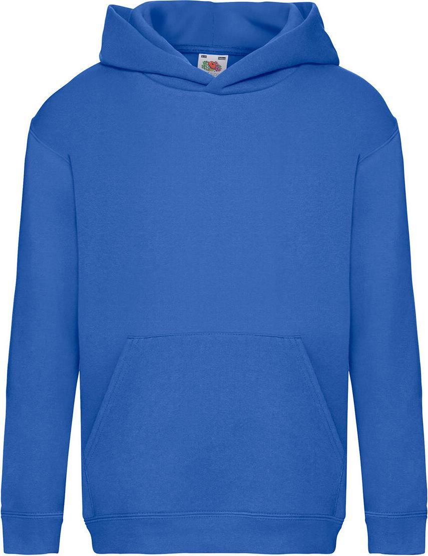 fruit of the loom hooded sweatshirt premium blue kids