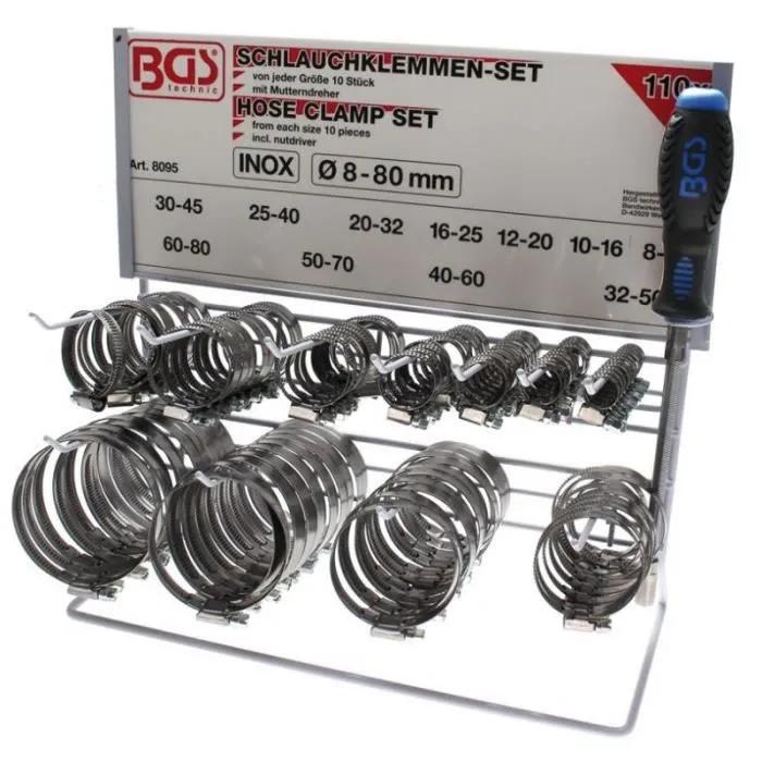 bgs hose clamp assortment inox 111 pieces