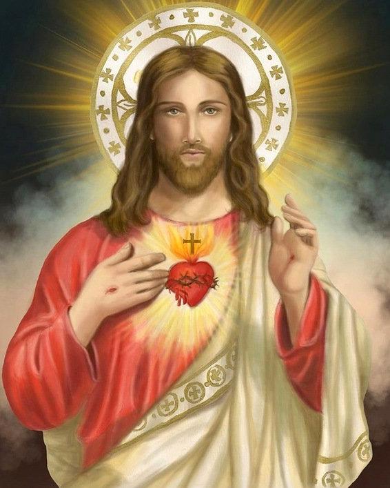 norimpex diamond painting kit jesus with heart 30x40cm