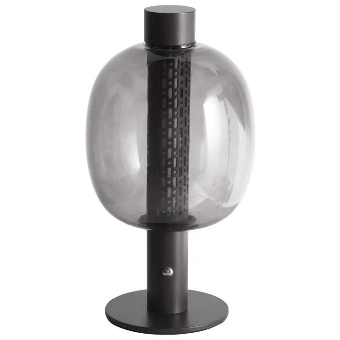 beliani table lamp pulangi black metal