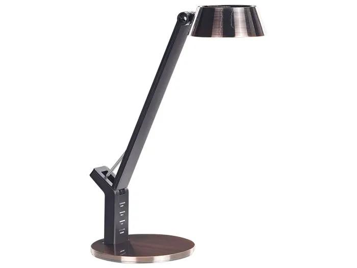 beliani desk lamp chamaeleon copper 8w