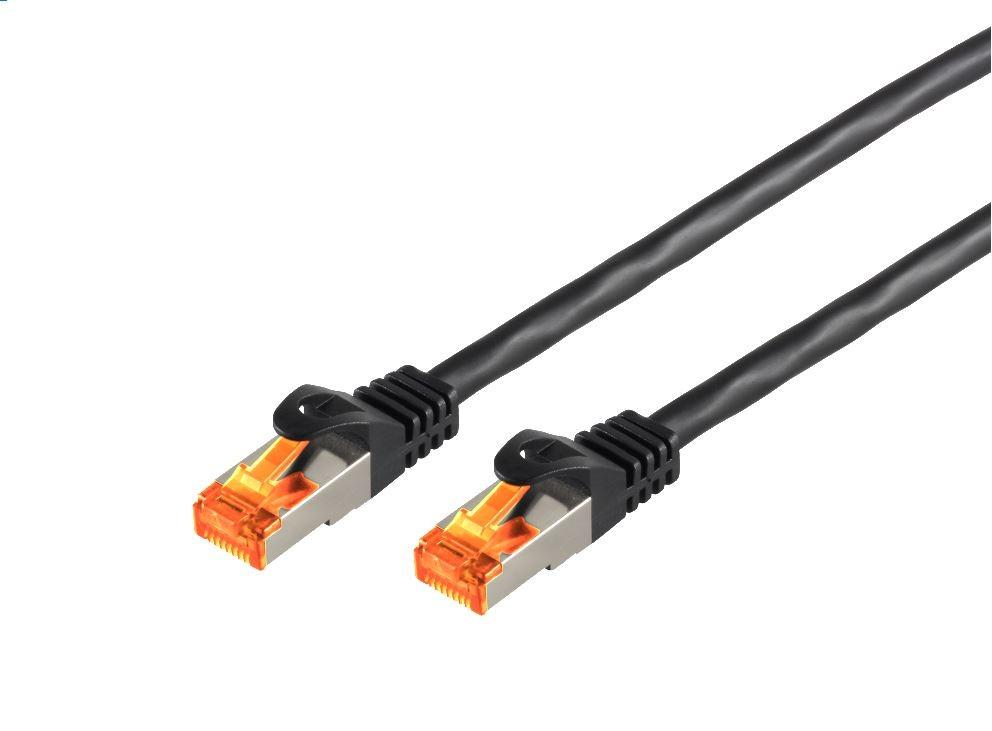 helos ethernet cable cat 6a outdoor rj45 black 10m