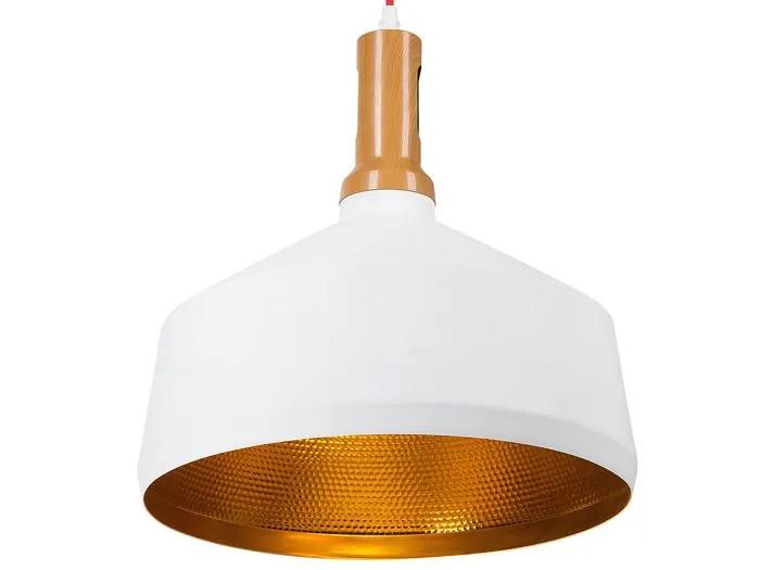 beliani pendant lamp sepik white/gold 60w