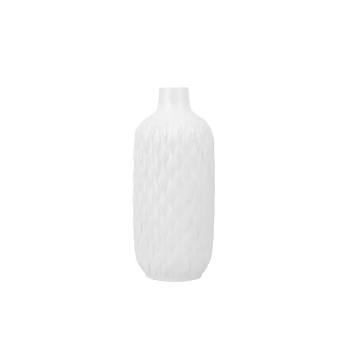 beliani vase bottle emar white 31cm