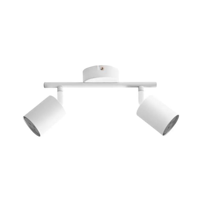 beliani ceiling light nyando metal white 2 lights