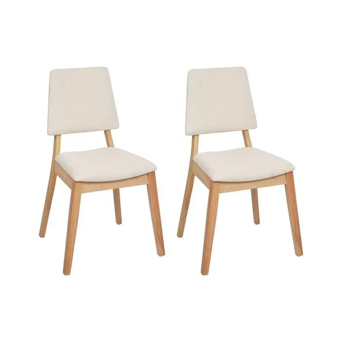 beliani dining chairs merrill beige light 2 pack