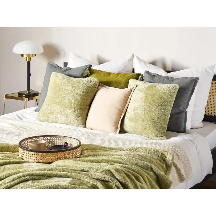 beliani decorative cushion pilea light green 45x45 cm