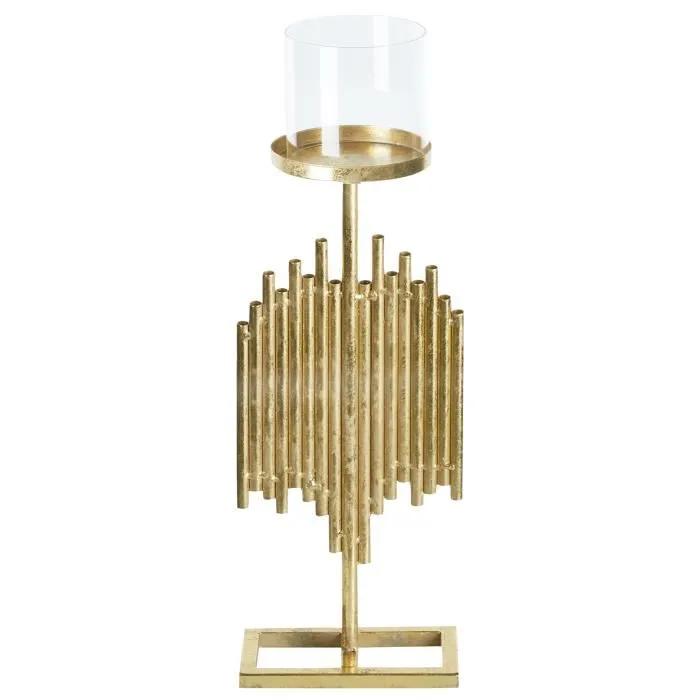beliani candle holder metal 53 cm gold
