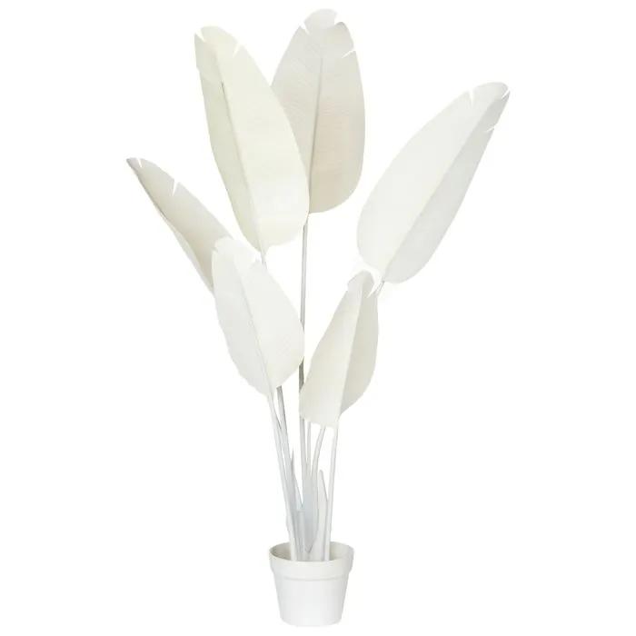 beliani artificial plant banana tree 123 cm white