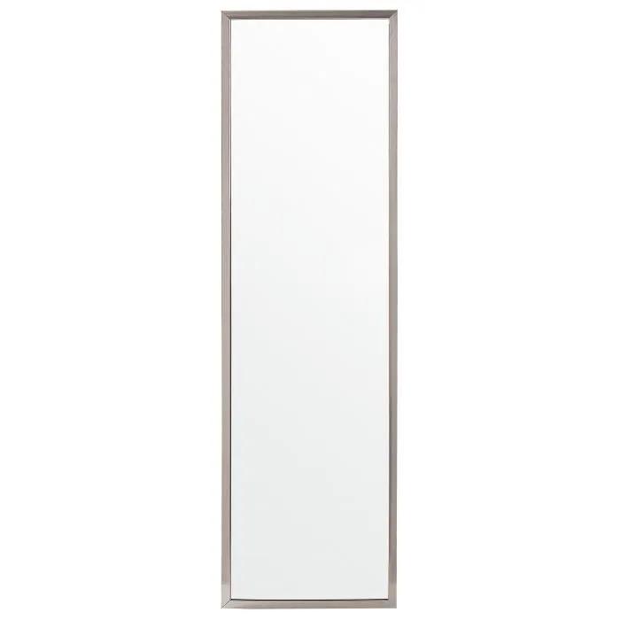 beliani standing mirror torcy silver 40x140cm