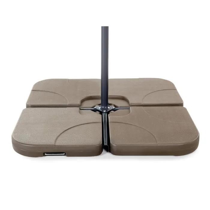 beliani parasol base caria taupe 4 pieces