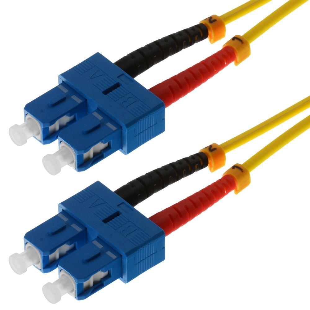 helos fiber optic patch cable sc/sc 10m yellow