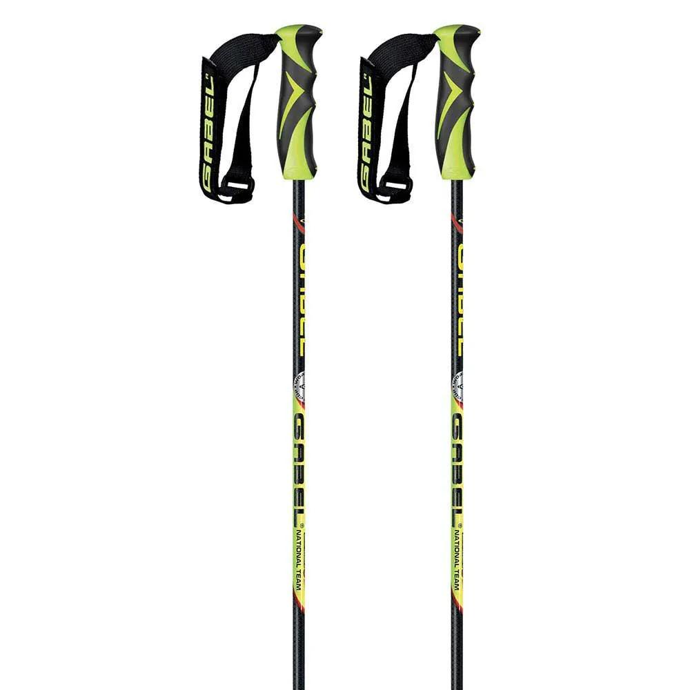 gabel ski poles gs carbon race yellow 125 cm