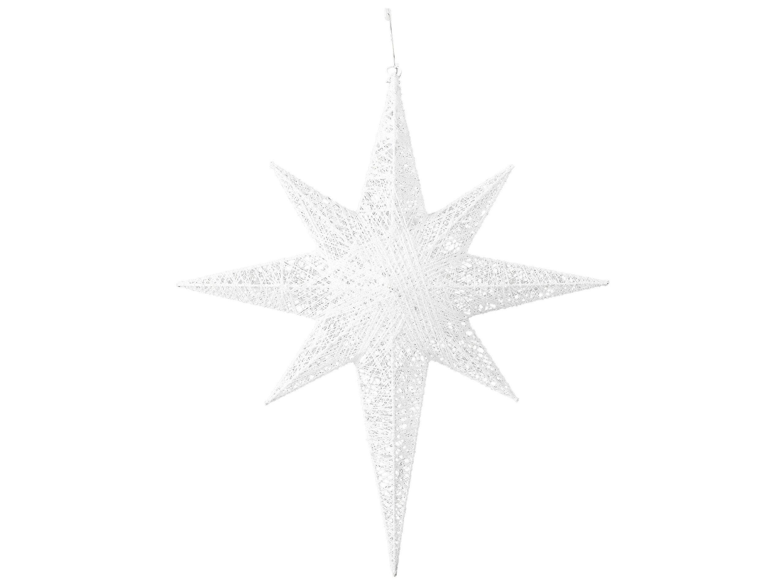 beliani led decoration osma star white 67cm