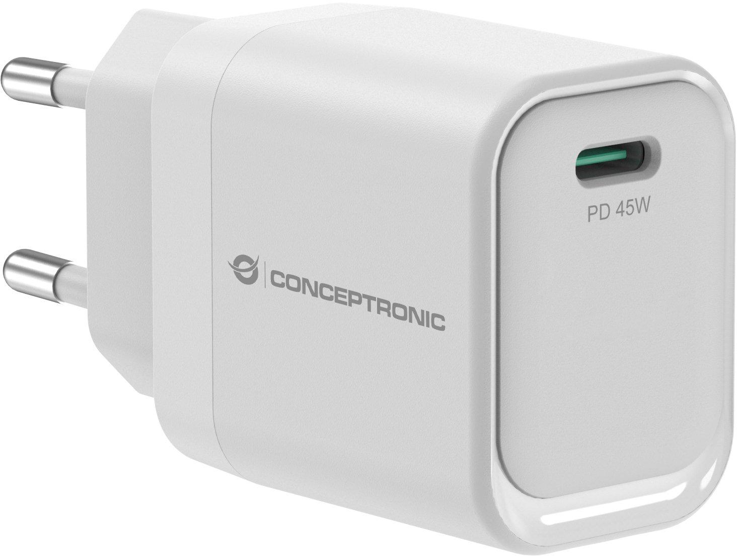 conceptronic usb charger 1 port gan 45w