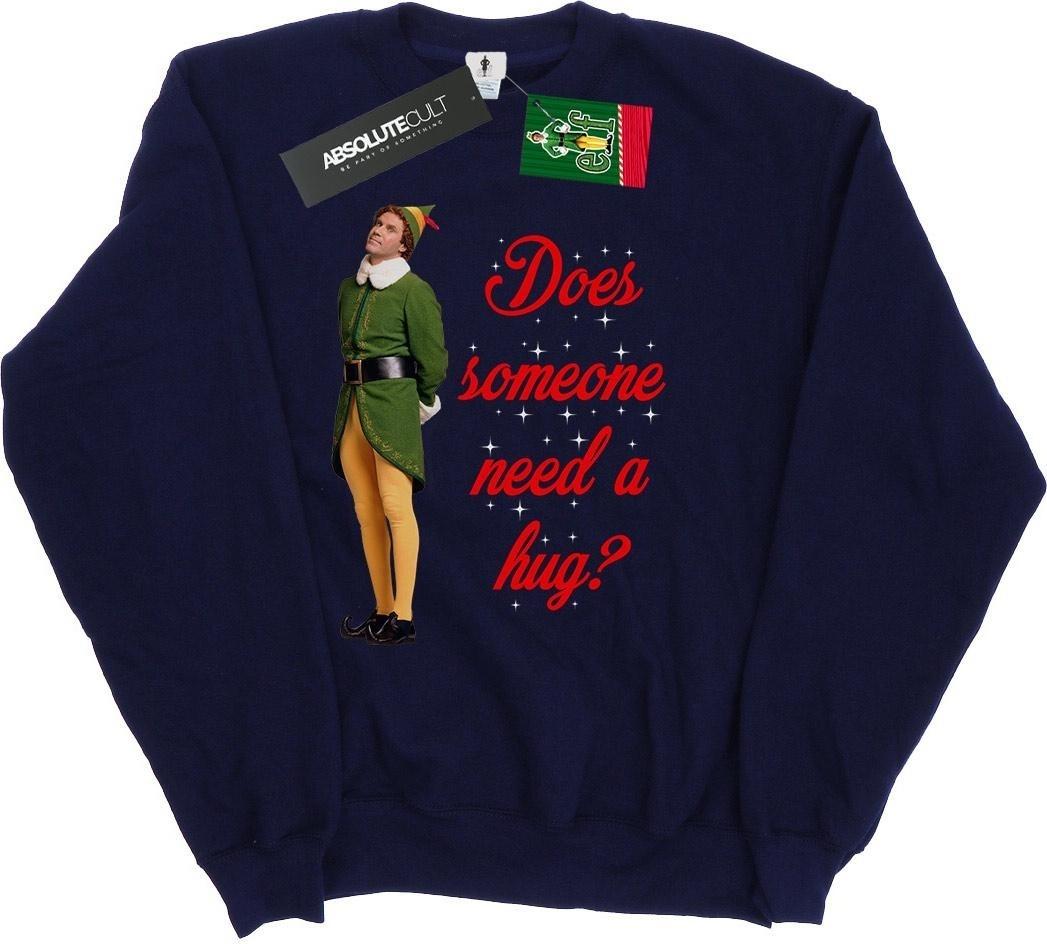 elf sweatshirt hug buddy navy blue l
