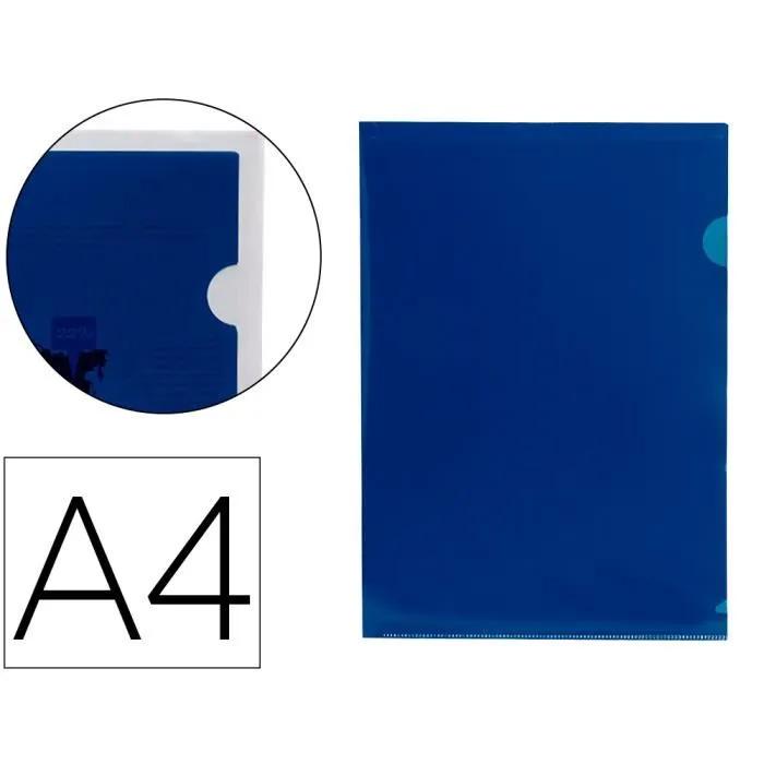 liderpapel plastic folder a4 blue 10 units