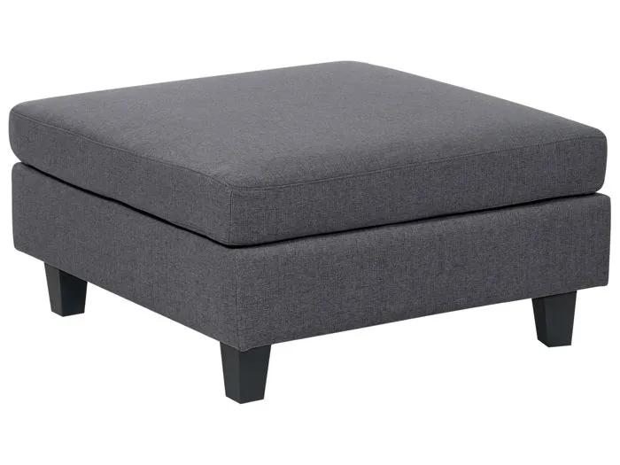 beliani ottoman unstad dark gray 76x76x39