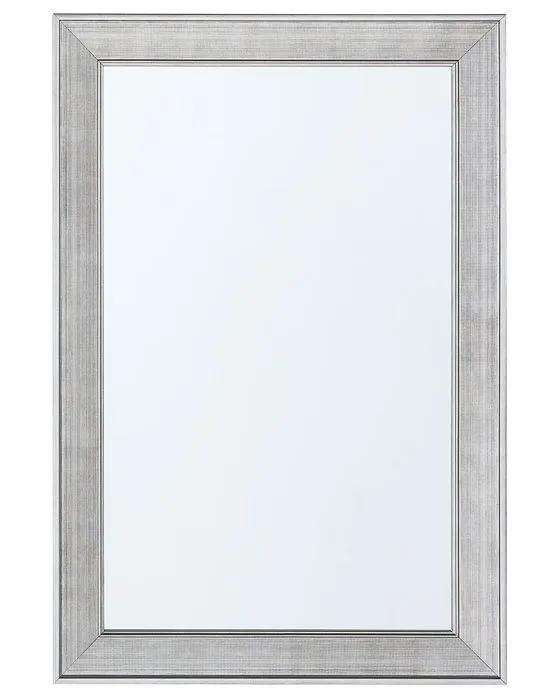 beliani wall mirror bubry 61x91cm silver