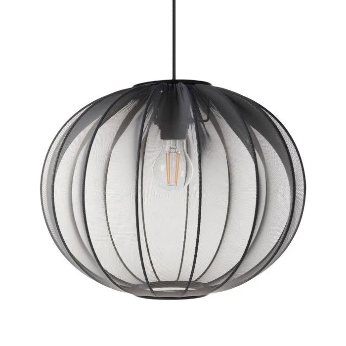 beliani hanging lamp marieta black nylon