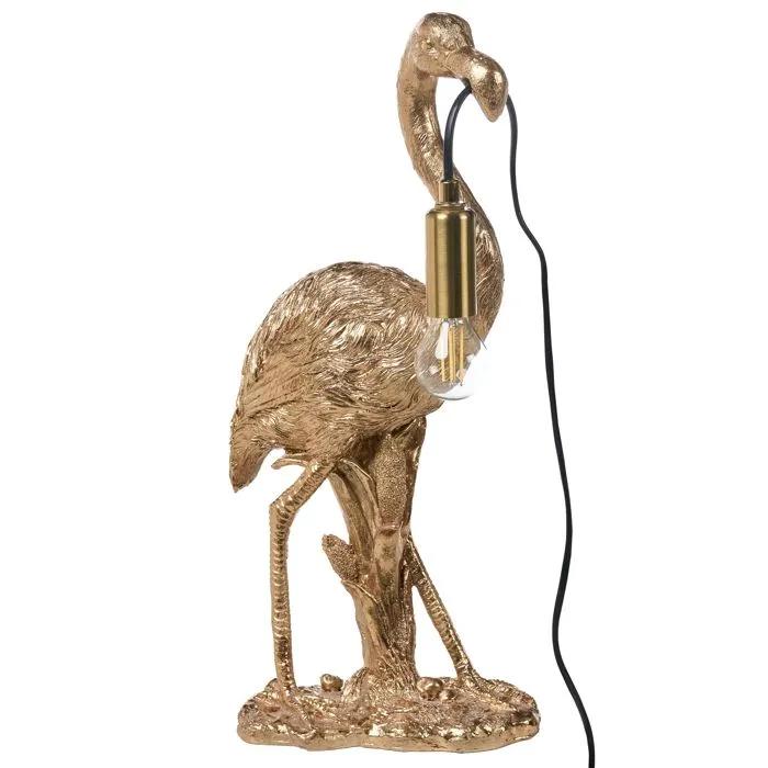 beliani table lamp flaming vice gold 47cm