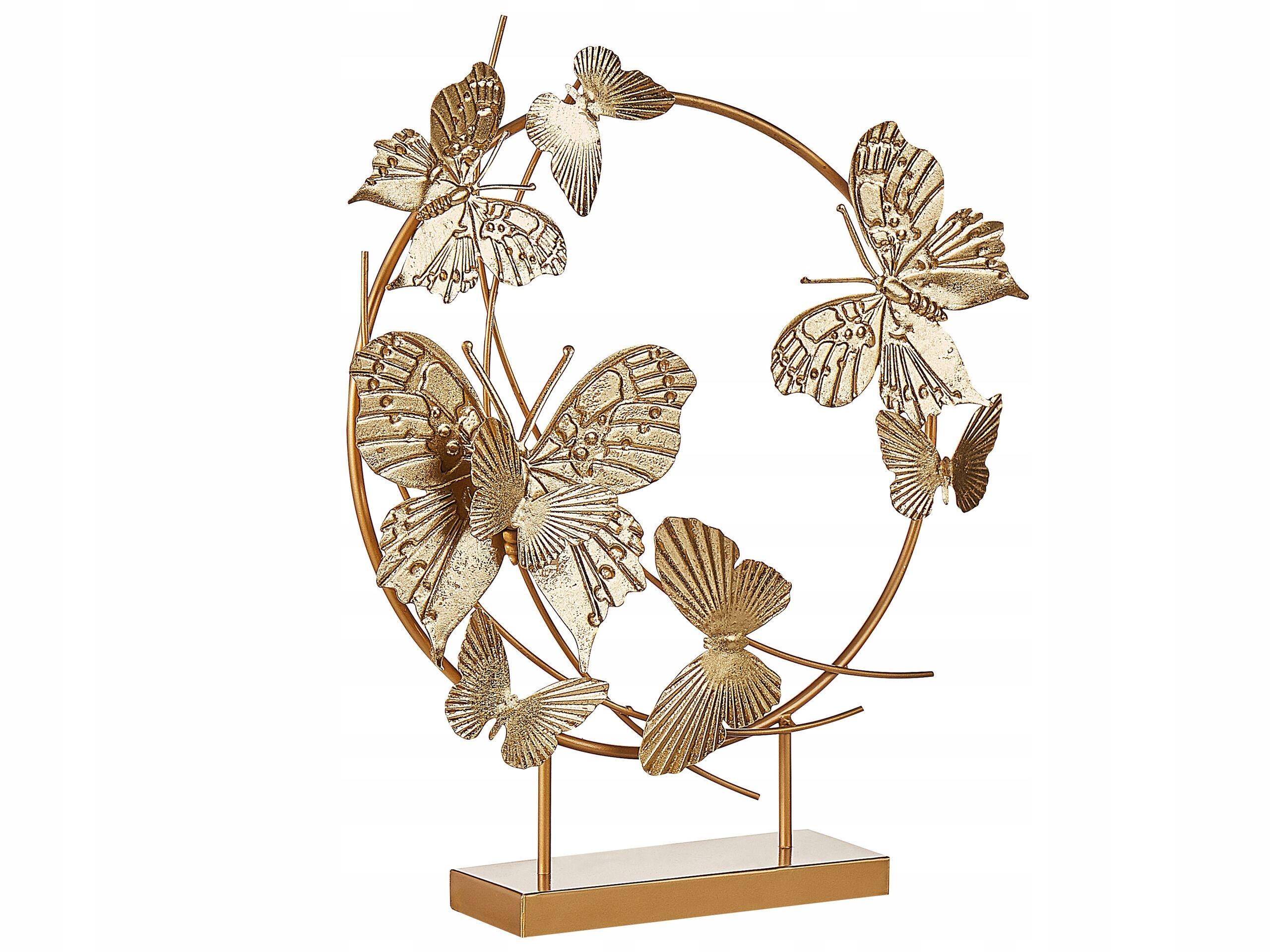 beliani decorative figurine beryllium gold 48cm