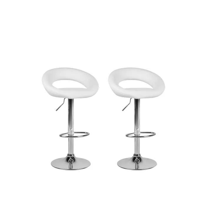 beliani bar stool peoria white 2 pack