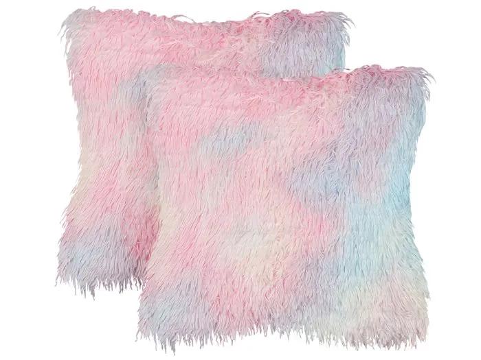 beliani decorative cushions amaryllis multicolor 45x45 cm 2 pack