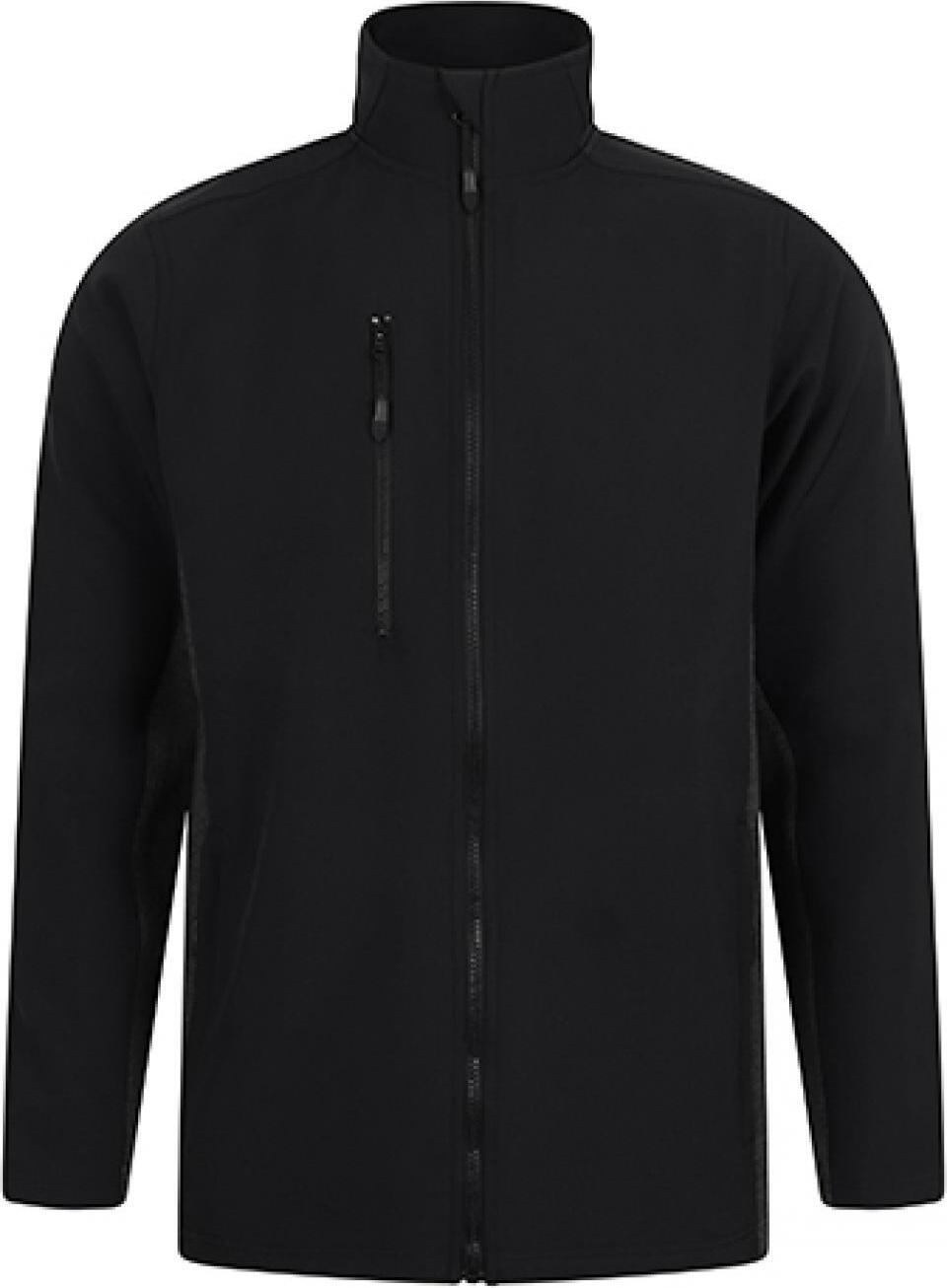 henbury softshell jacket fleece lined black/charcoal l