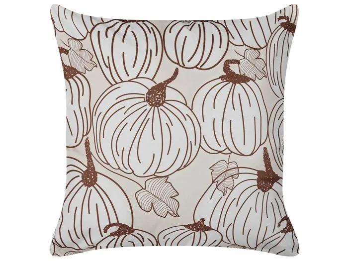 beliani decorative cushion gourd pumpkin print 45x45cm