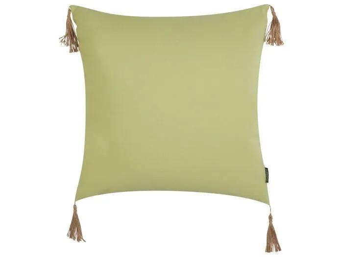 beliani decorative cushion chmistar olive green 45x45 cm