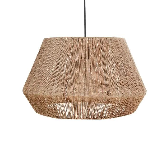 beliani pendant light birau jute natural