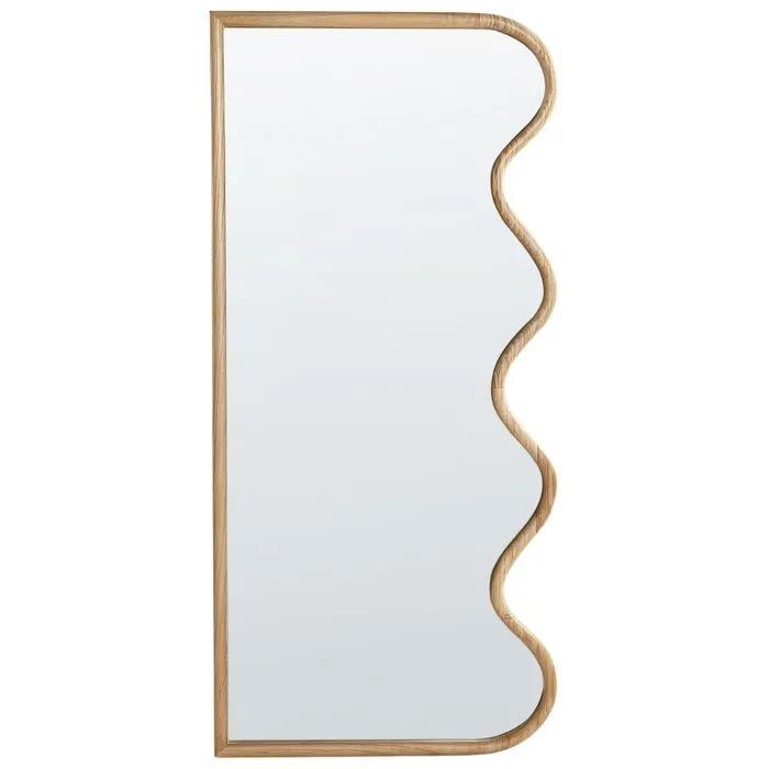 beliani wall mirror murat 69x150cm irregular shape