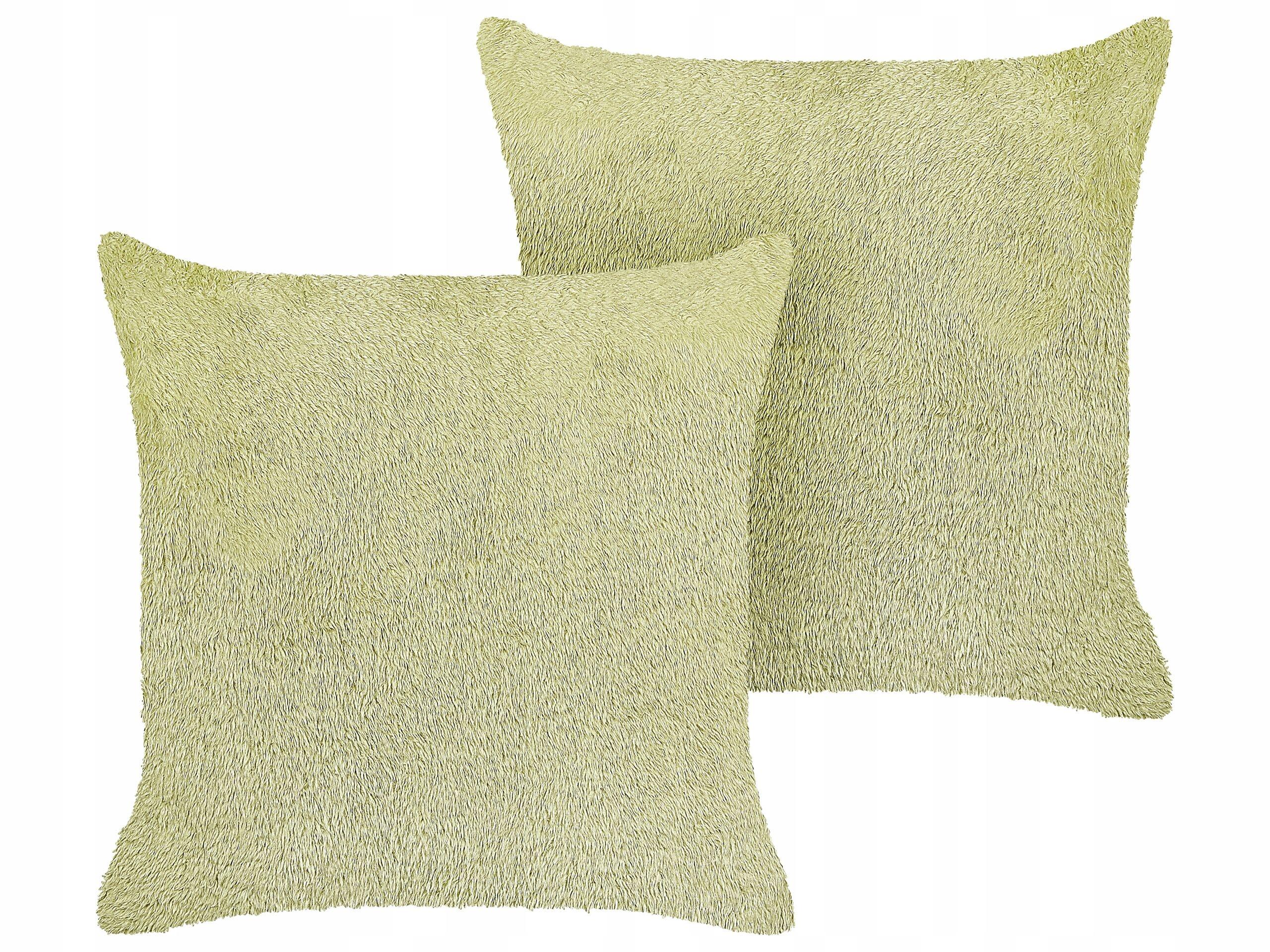 beliani decorative cushions pilea green 45x45cm 2 pack