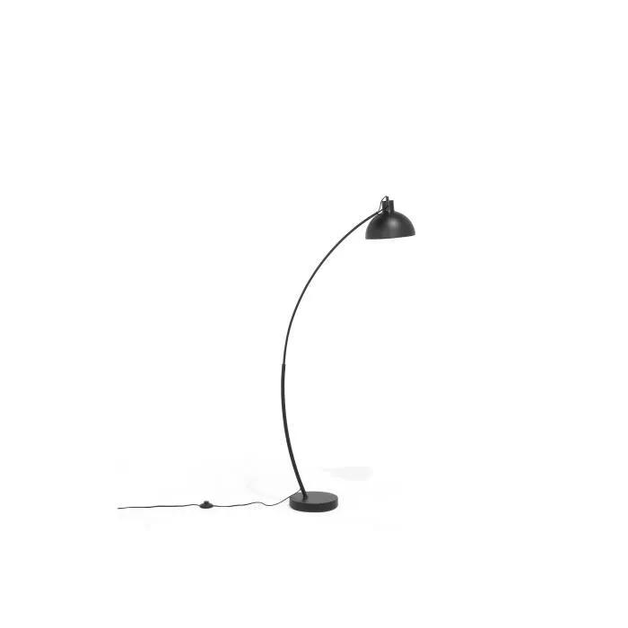 beliani floor lamp dintel black 155cm