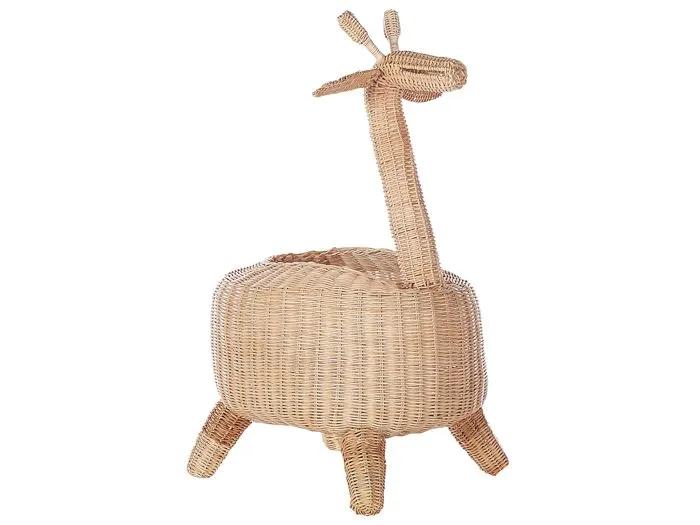 beliani decorative basket giraffe hainan natural 1 piece