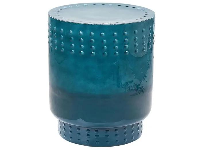 beliani side table abra blue 41cm