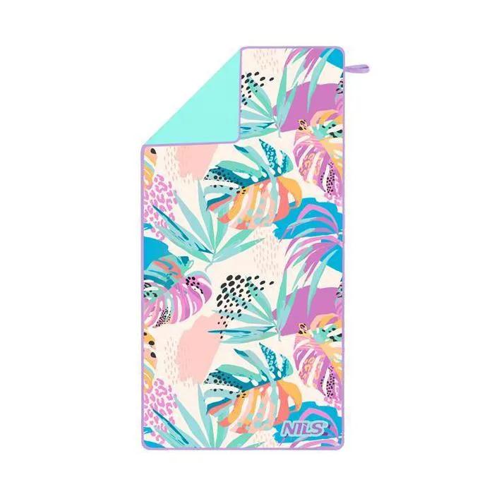 nils microfiber towel ncr14 flora 160x80 cm