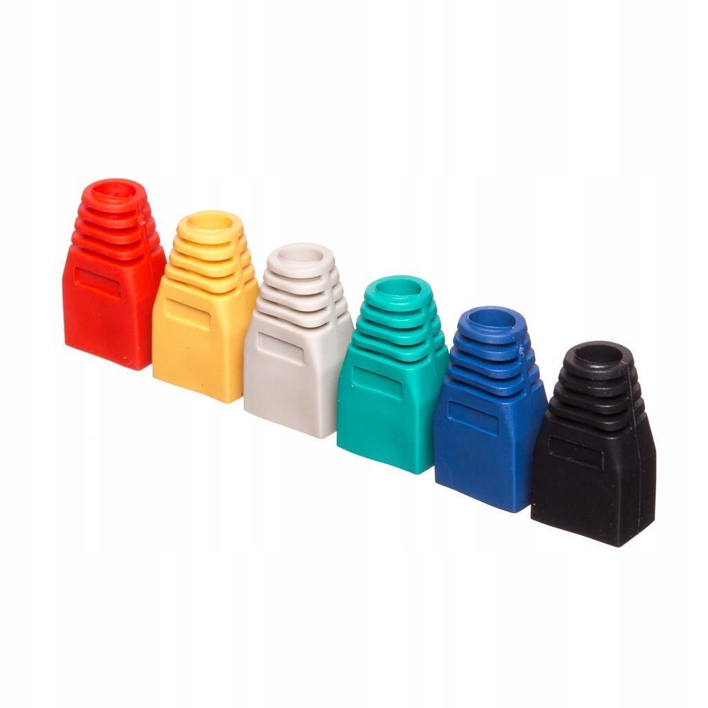 netrack network accessories rj45 plug cover mix colors 100 pack