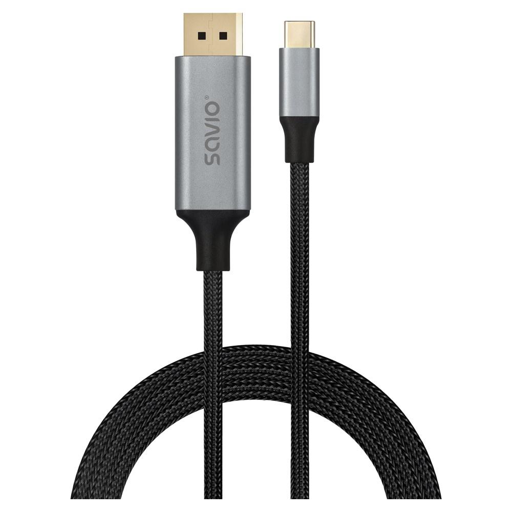 savio usb cable usb 3.2 gen 1 cl-208 2m usb c black/gray