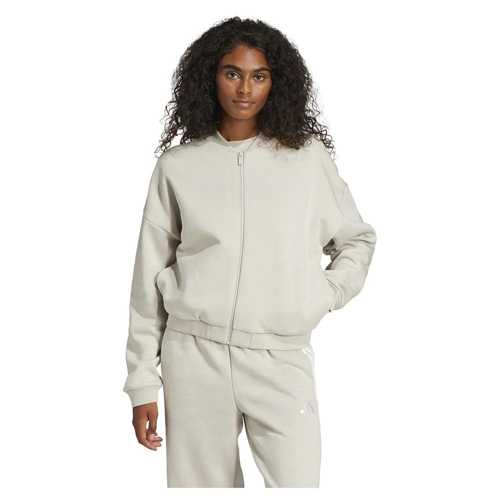 adidas bomber jacket essentials contemporary logo white m