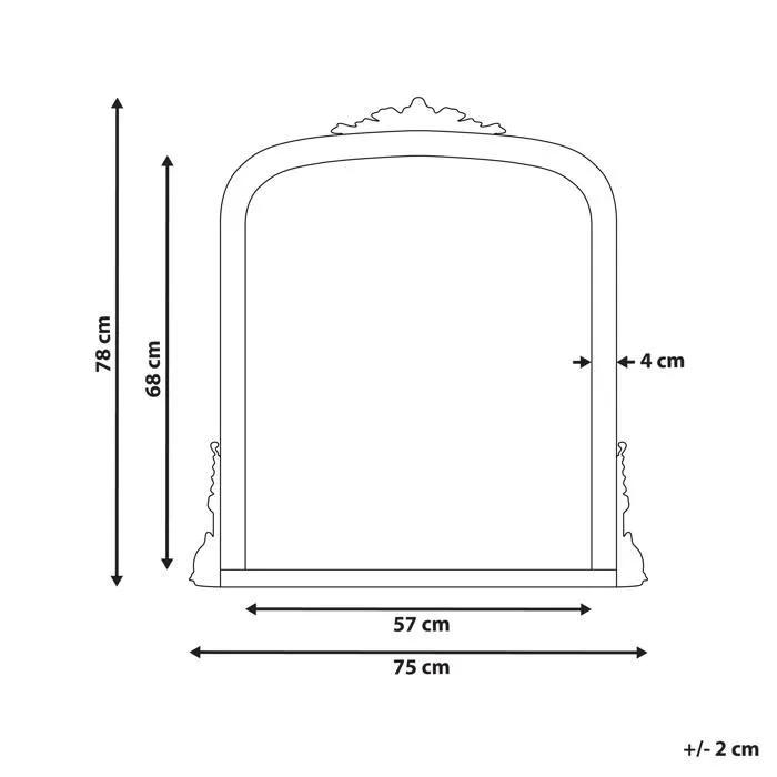 beliani decorative mirror sussey gold 75x78cm