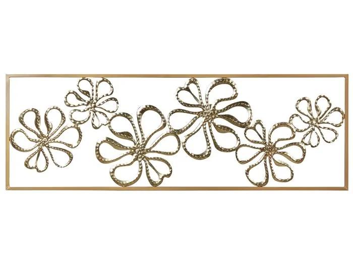 beliani wall decoration cerium metal floral 31cm