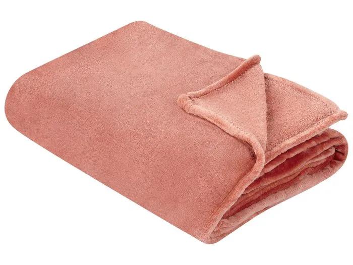 beliani blanket bayburt red 200x220cm