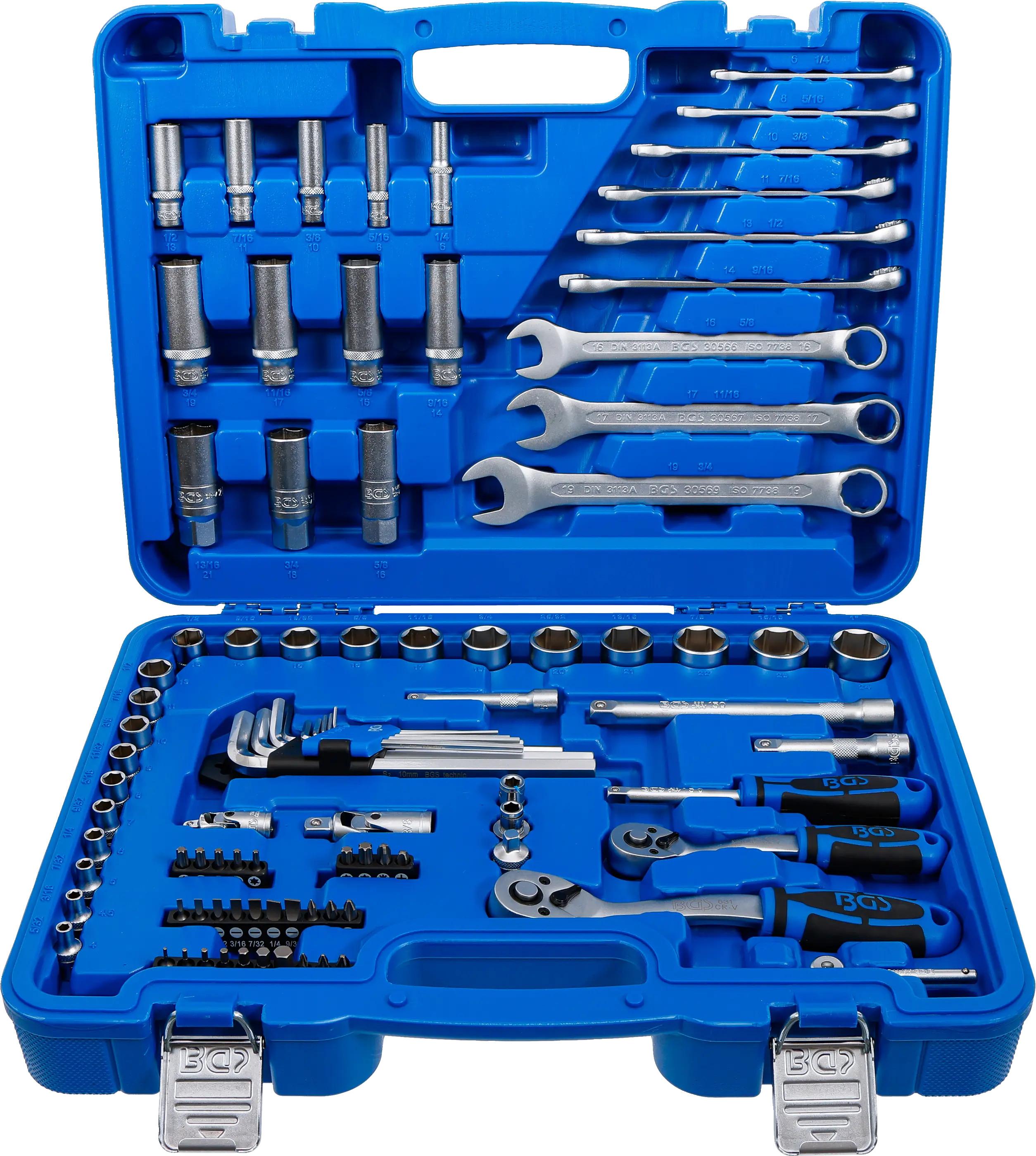 bgs socket wrench set 92 pieces 1/4 3/8
