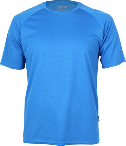 cona sports sport t-shirt rainbow tech tee azure blue xl