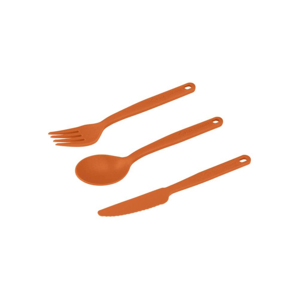 sea to summit camp cutlery set orange 3 pcs